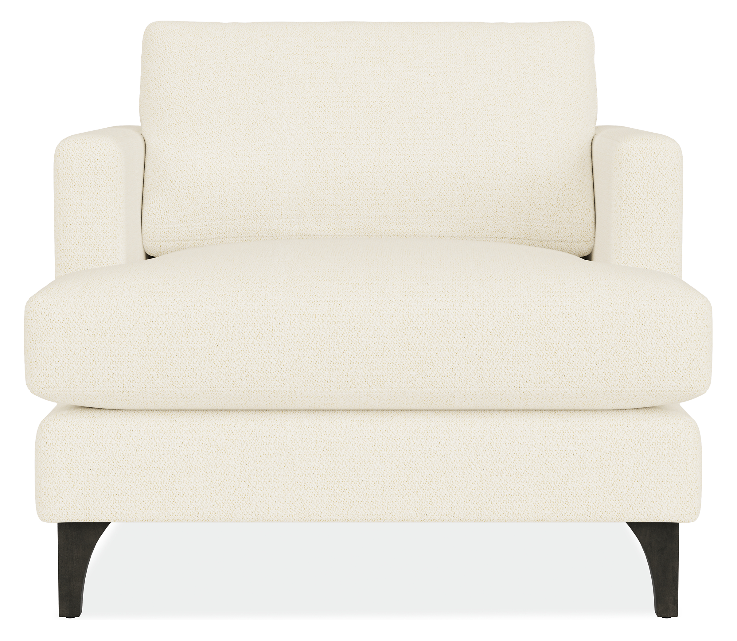 Front view of Carlton Chair in Orla White.