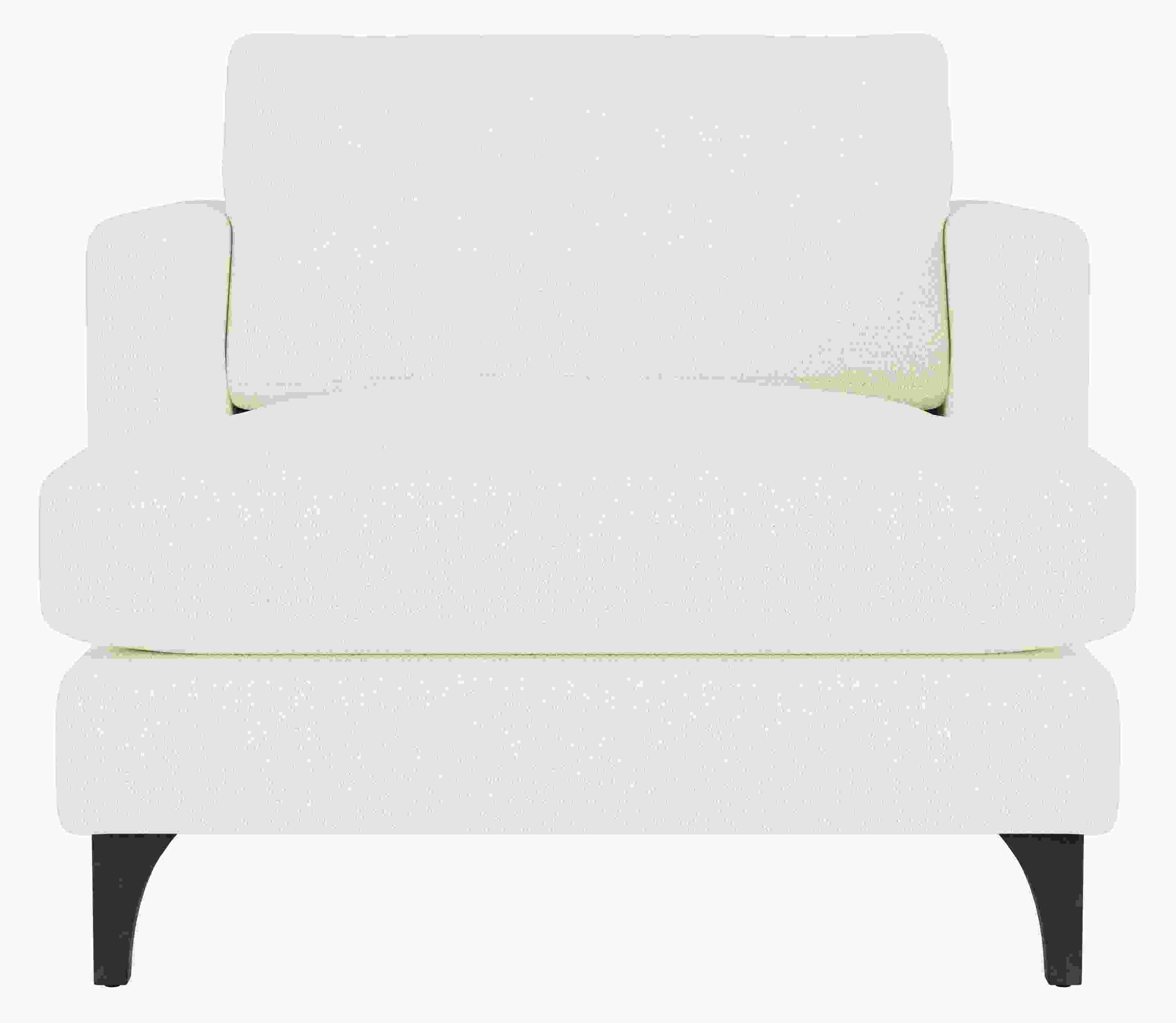 Front view of Carlton Chair in Orla White.