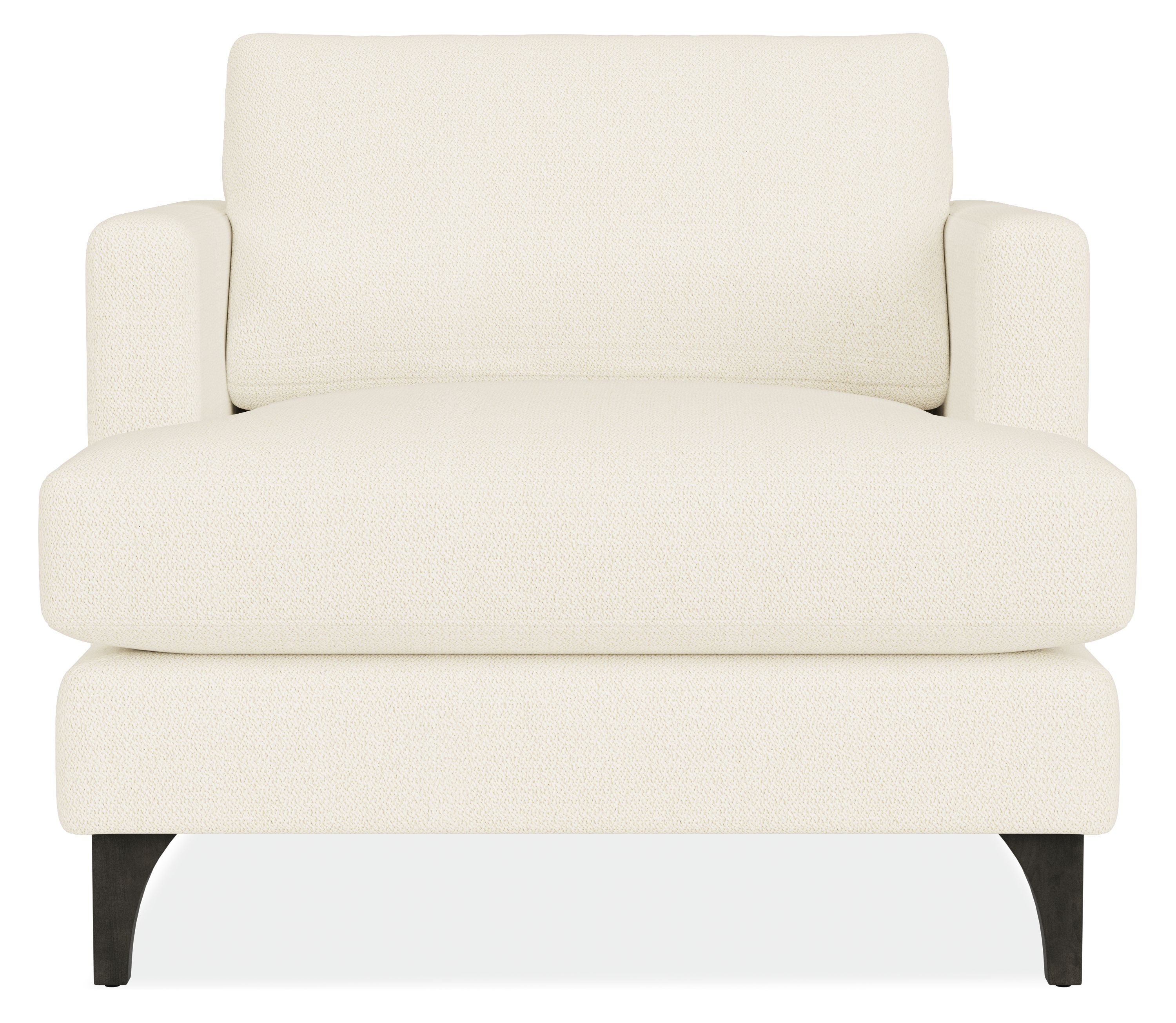 Front view of Carlton Chair in Orla White.