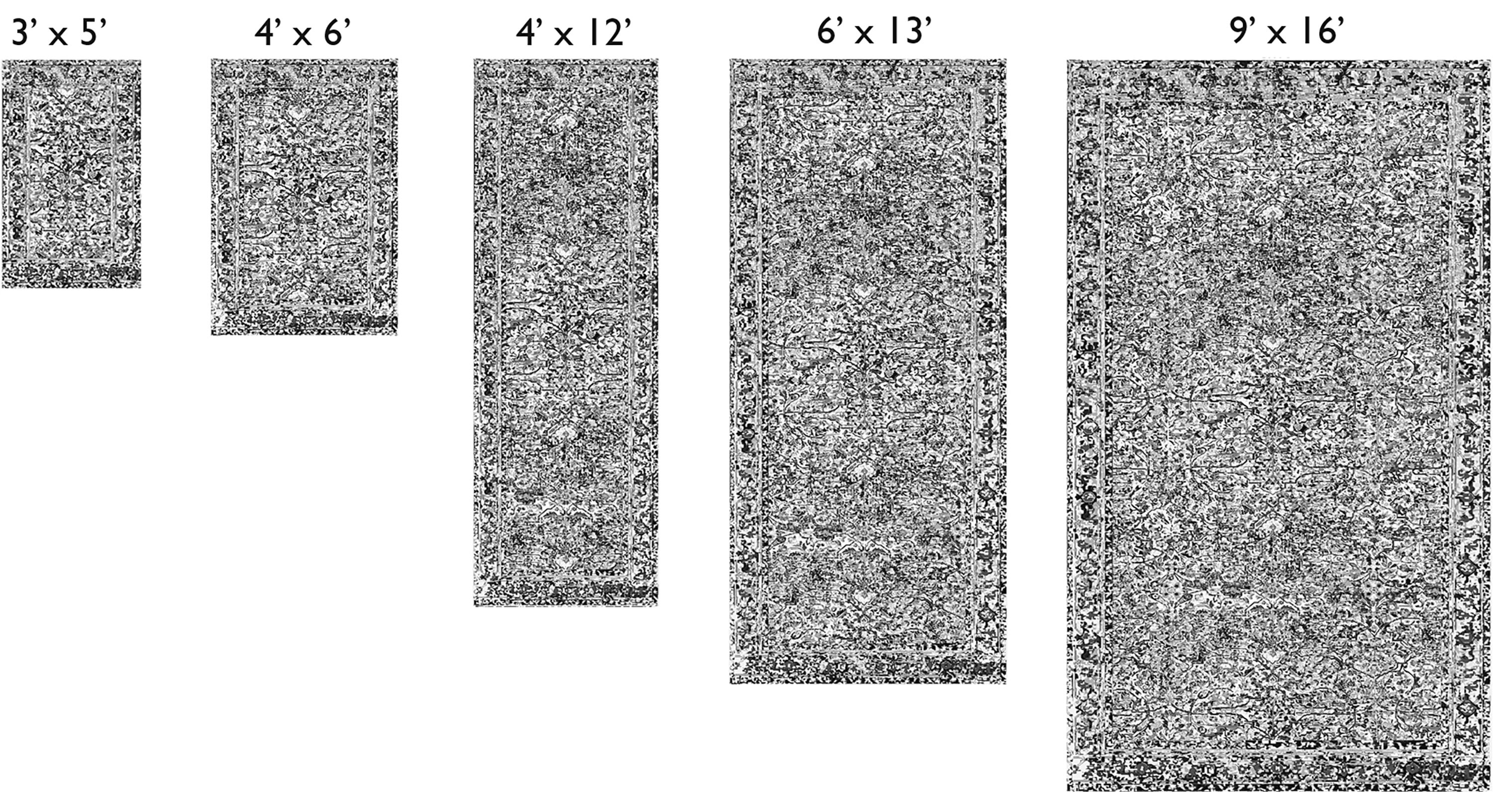Caspian Custom Rectangle/Square Rug Pattern Guide.