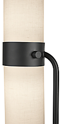 Detail of Cedric Table Lamp in Graphite with Ivory shade.