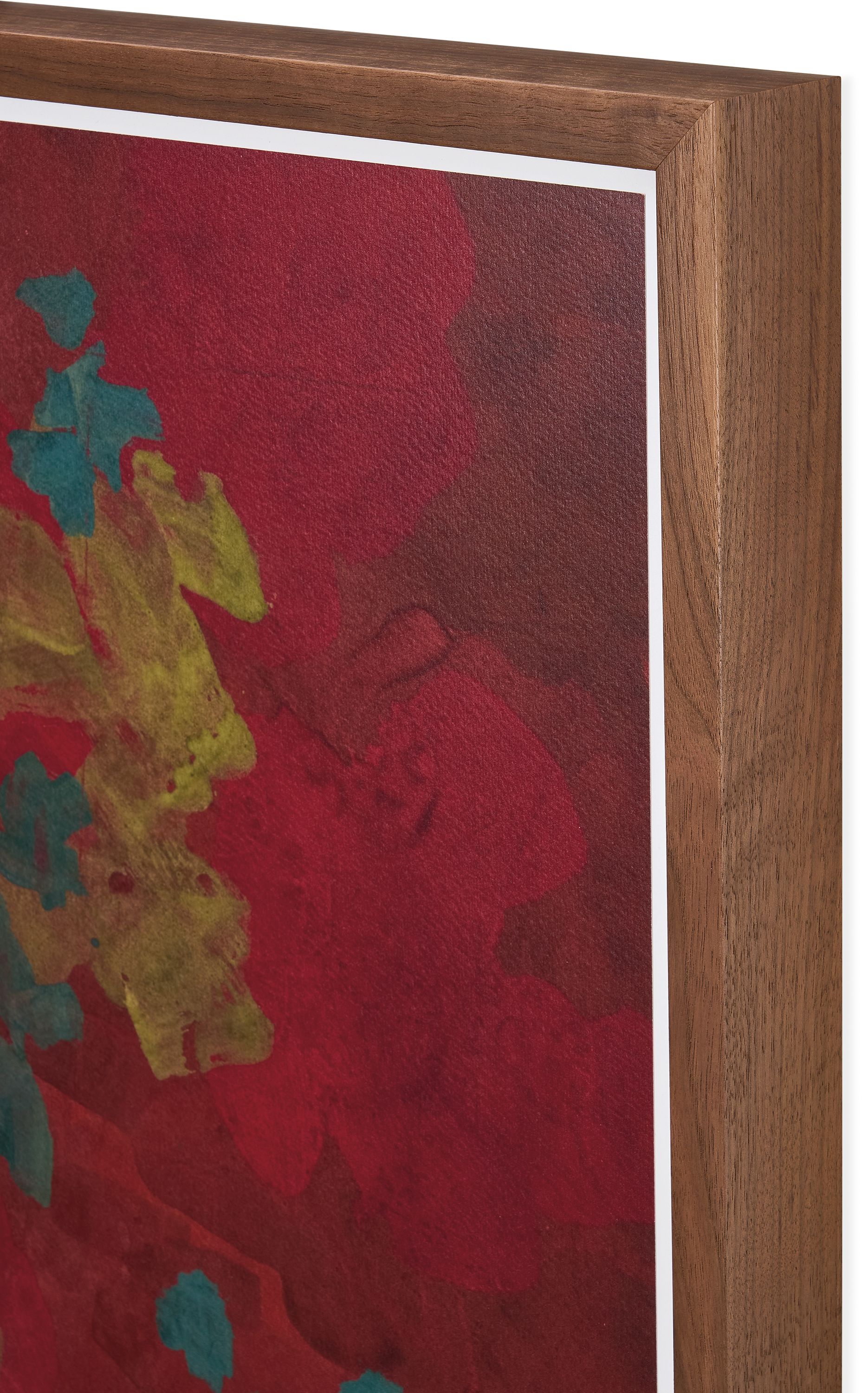 Corner frame detail of Cedric Chauvelot untitled sienna artwork.