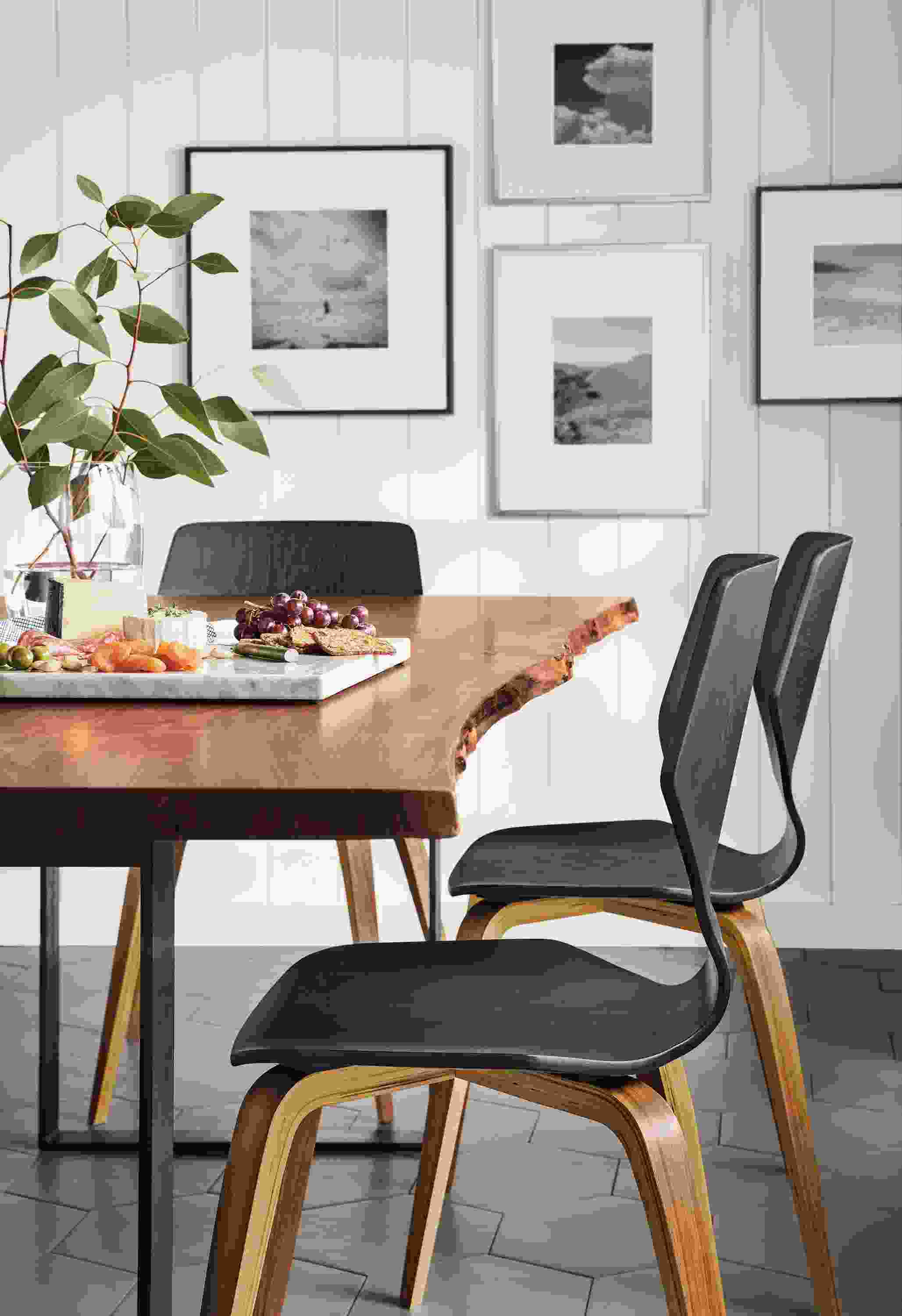 Side detail of Chilton live-edge wood.