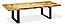 Angled view of Chilton 60-wide Spalted Sugarberry Coffee Table with Natural Steel Base.