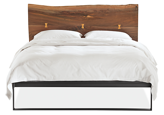 Chilton Bed In Walnut Modern Bedroom, Room And Board Twin Headboards