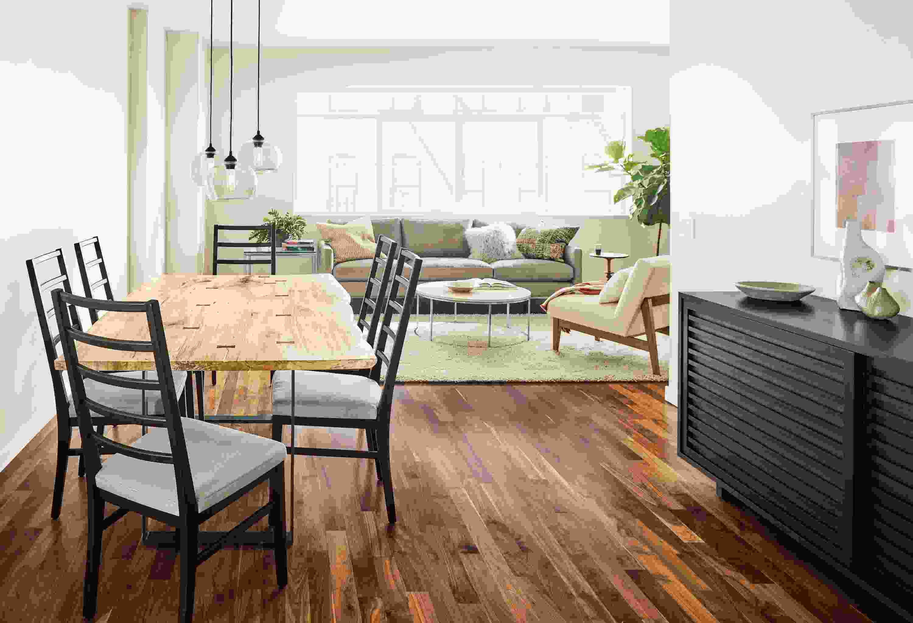 Chilton dining table in open concept space.