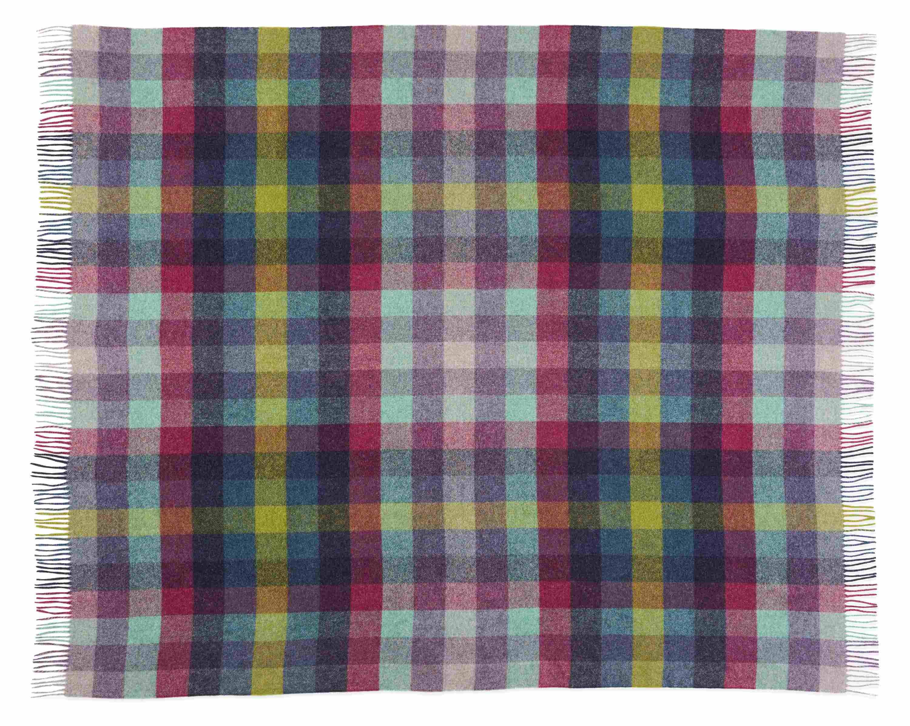 Overhead view of clare throw blanket in dusk.