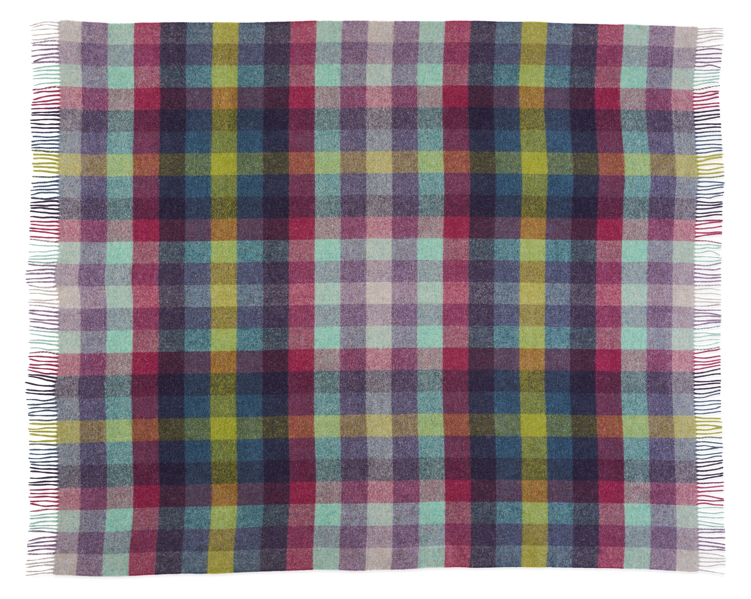 Overhead view of clare throw blanket in dusk.