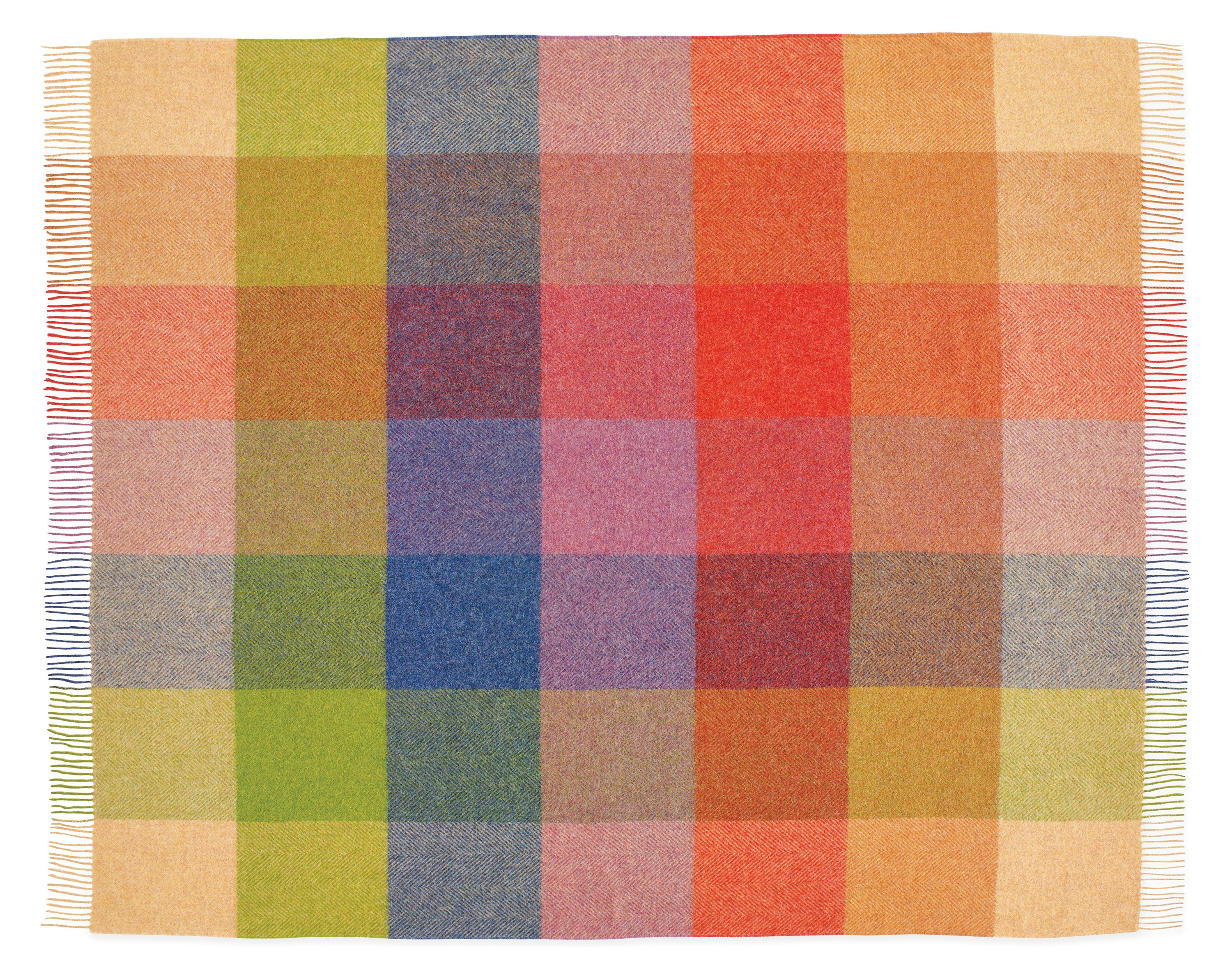 Detail of Claudia Throw Blanket in Mulitcolor.