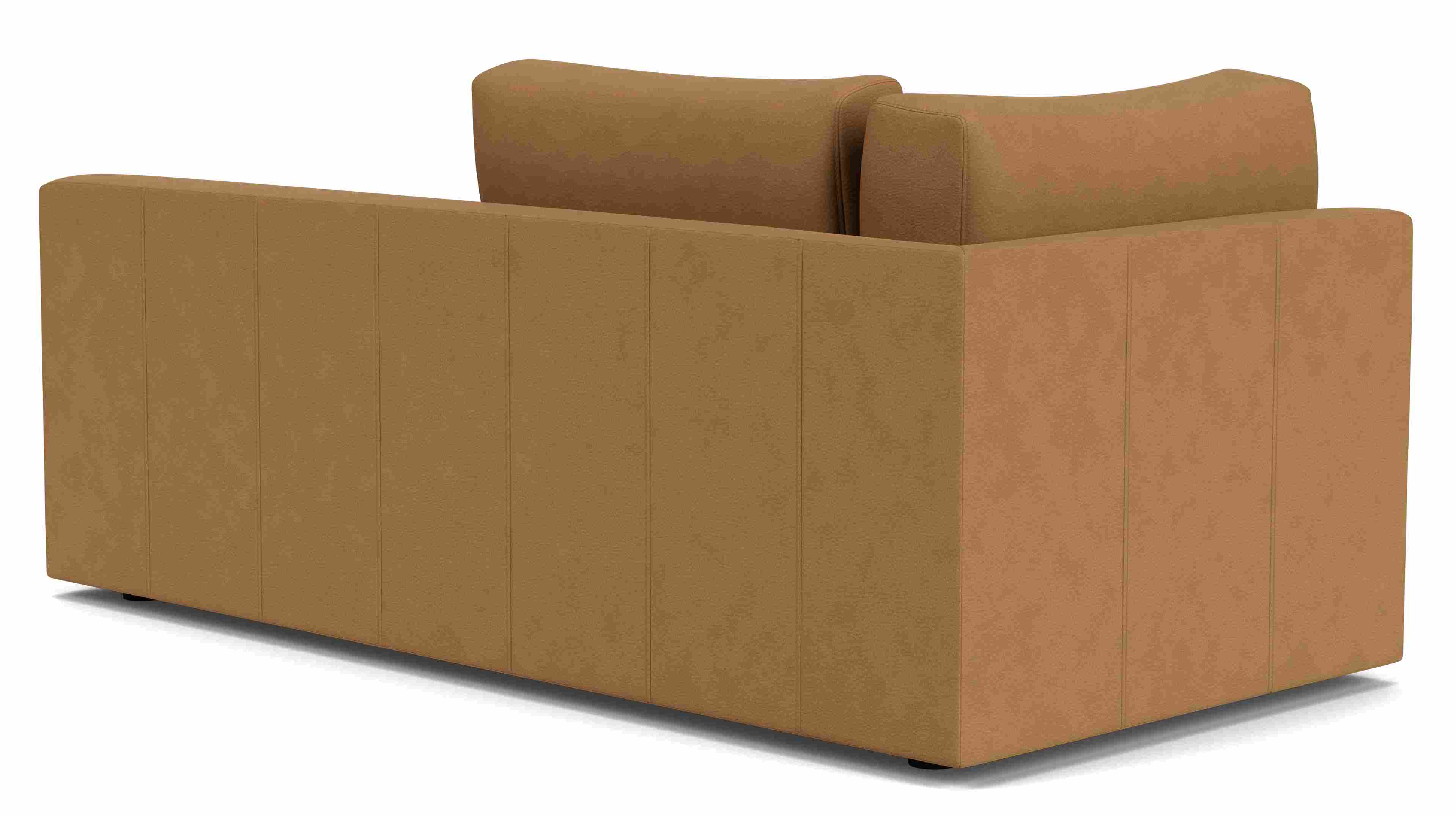 Back view of Clemens 37" Right-Arm Chaise in Leather