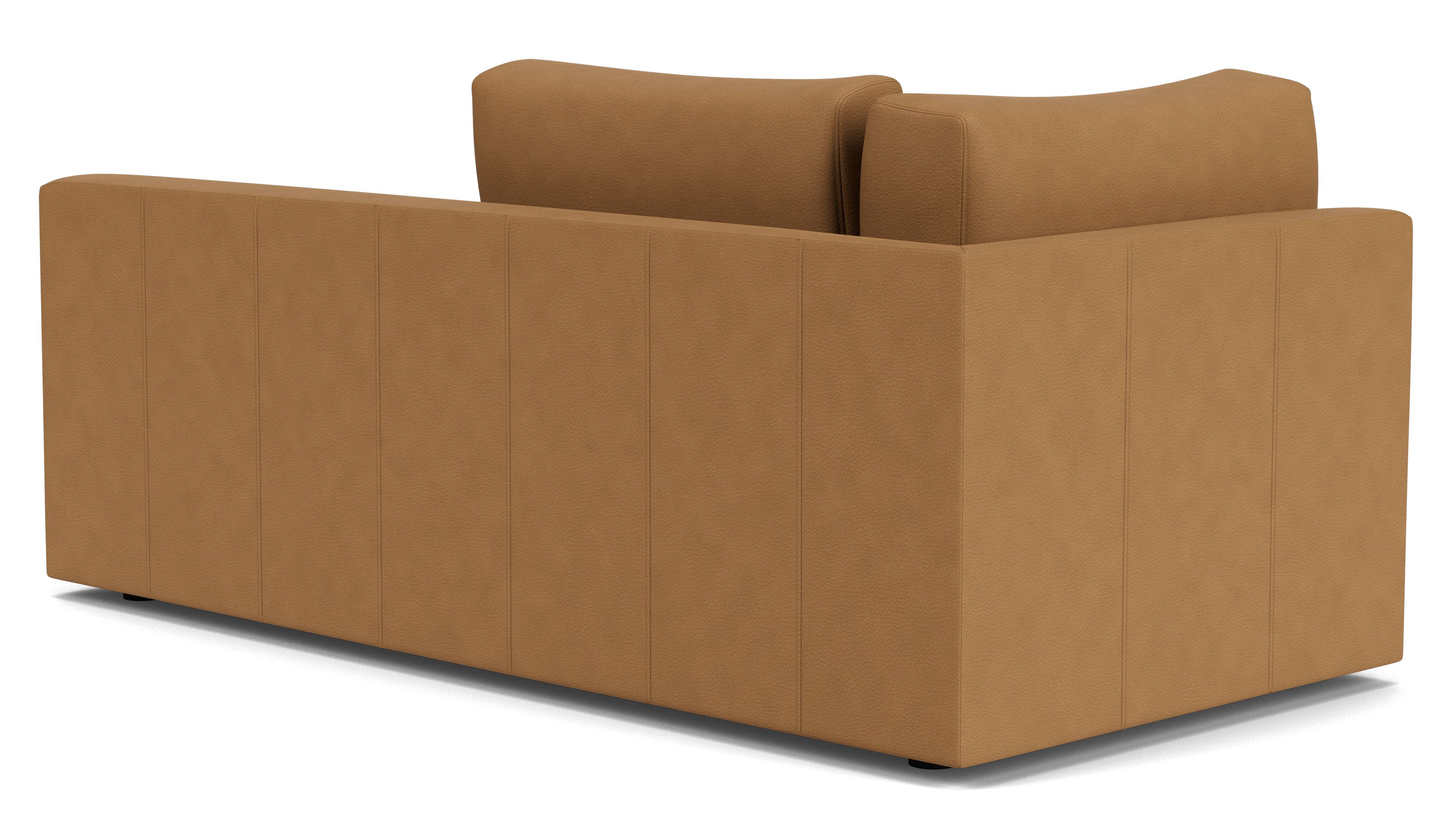 Back view of Clemens 37" Right-Arm Chaise in Leather