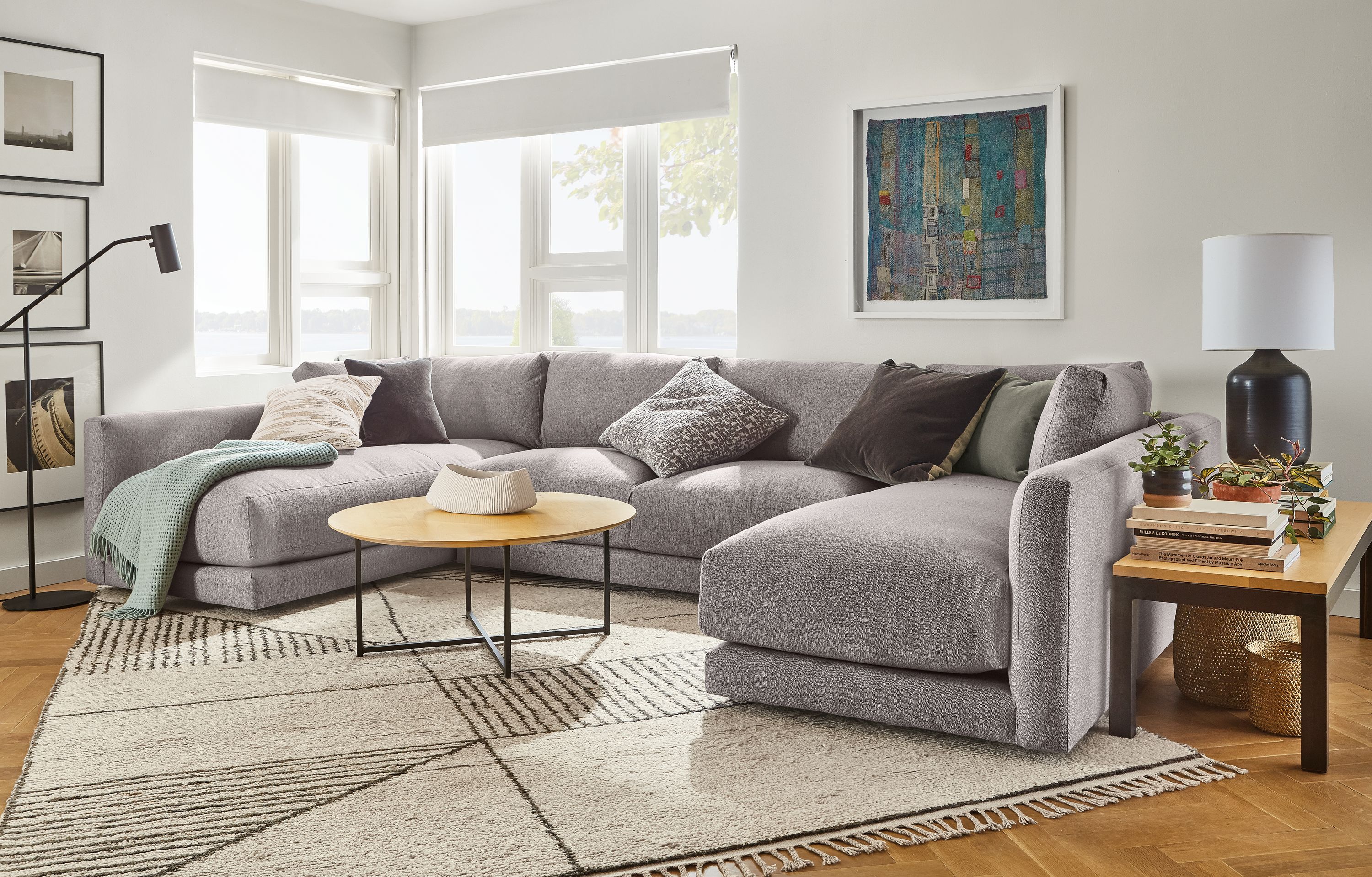 Extra deep seated sectional shop sofa