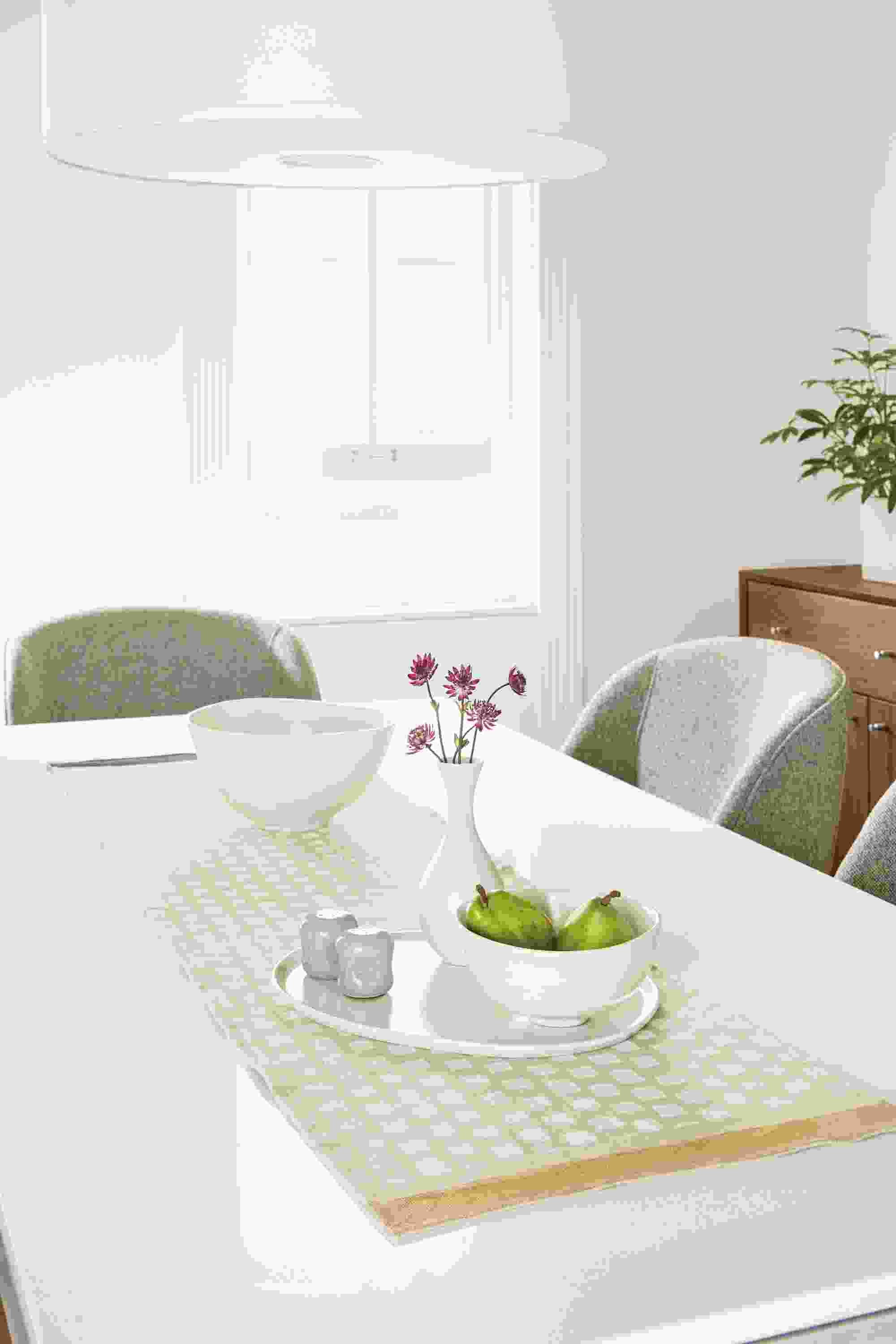 Detail of Cobble table runner.