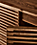 close-up of coles bar cabinet doors in walnut.