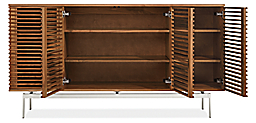 Open detail of Coles 72w 18d 38h Four-Door Storage Cabinet.