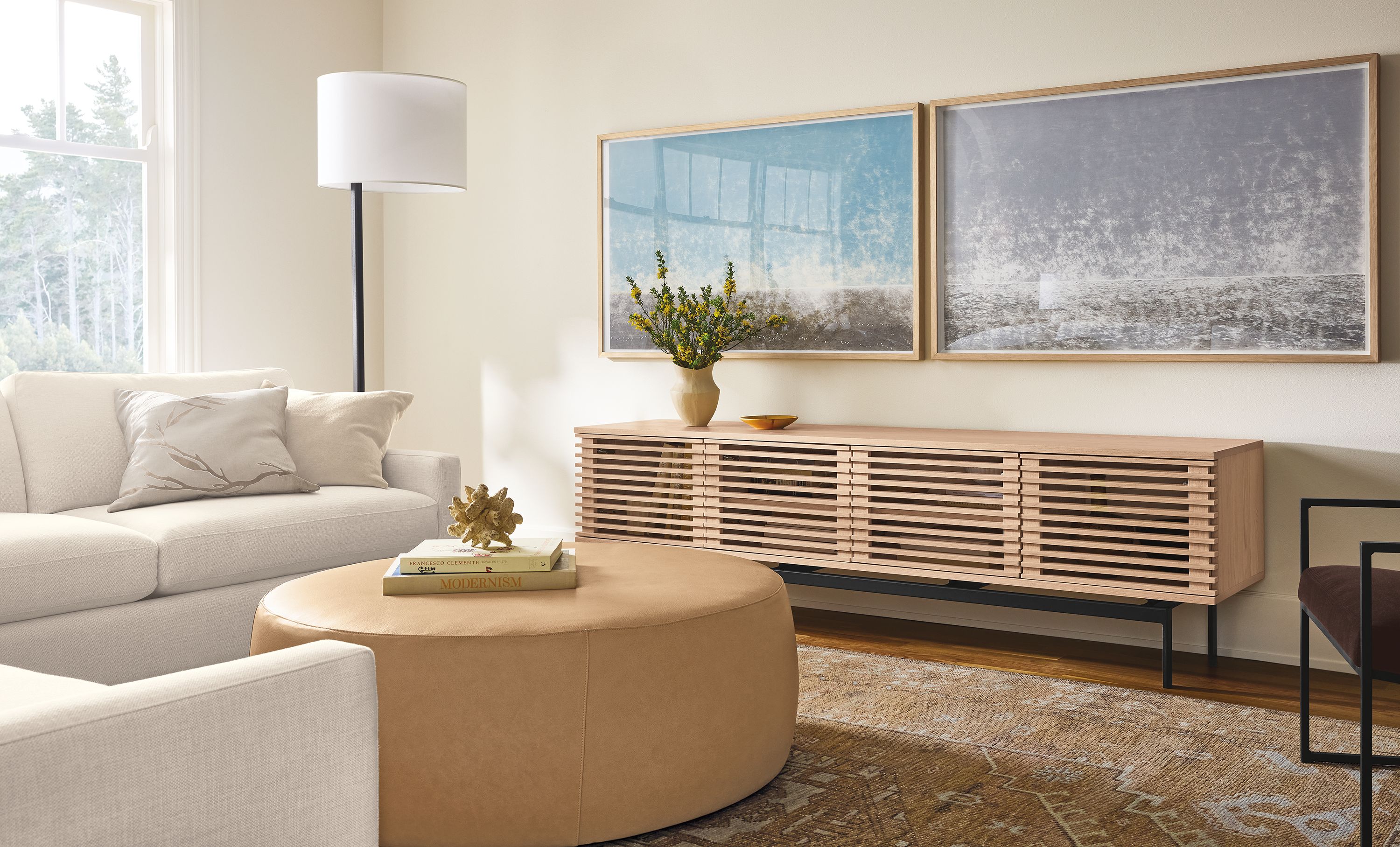 84w cabinet in salt stain with natural steel base