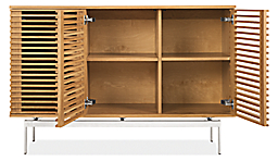 Open detail of Coles 55w 18d 36h Three-Door Storage Cabinet.