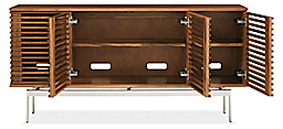 Open detail of Coles 60w 12d 29h Four-Door Console Cabinet.