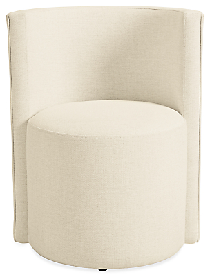 Front view of Como Dining Chair in Sumner Ivory.