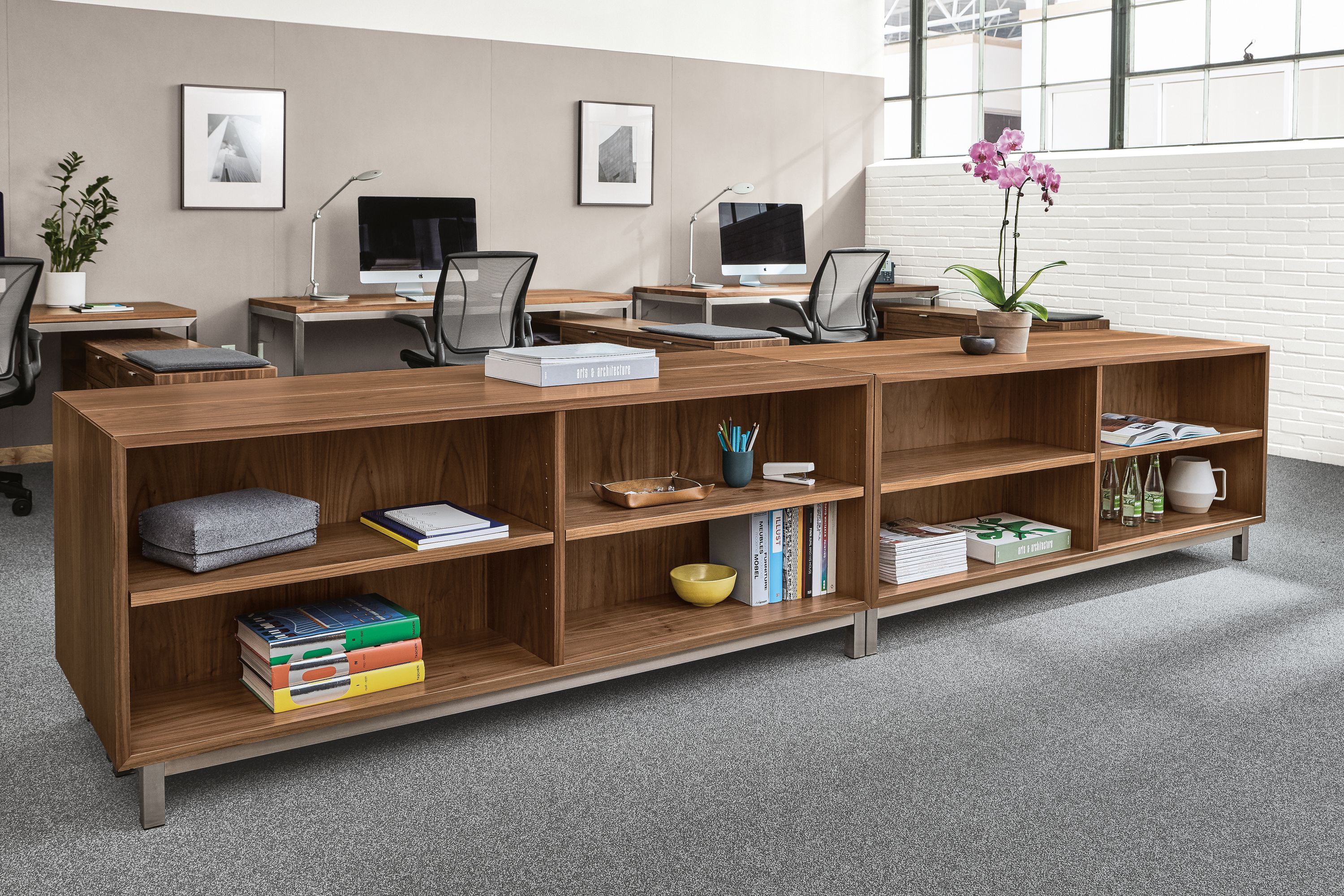 Copenhagen console bookcases in office.