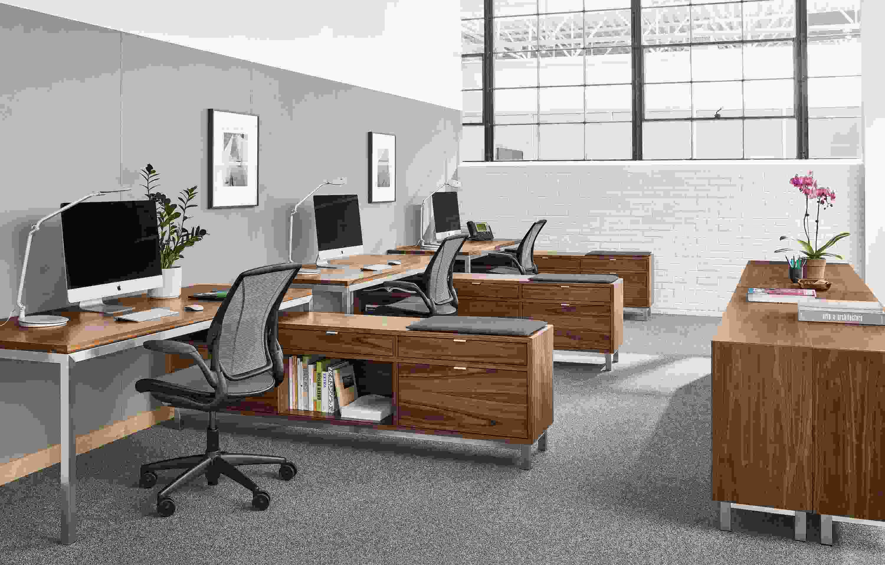 Detail of Copenhagen office benching systems.