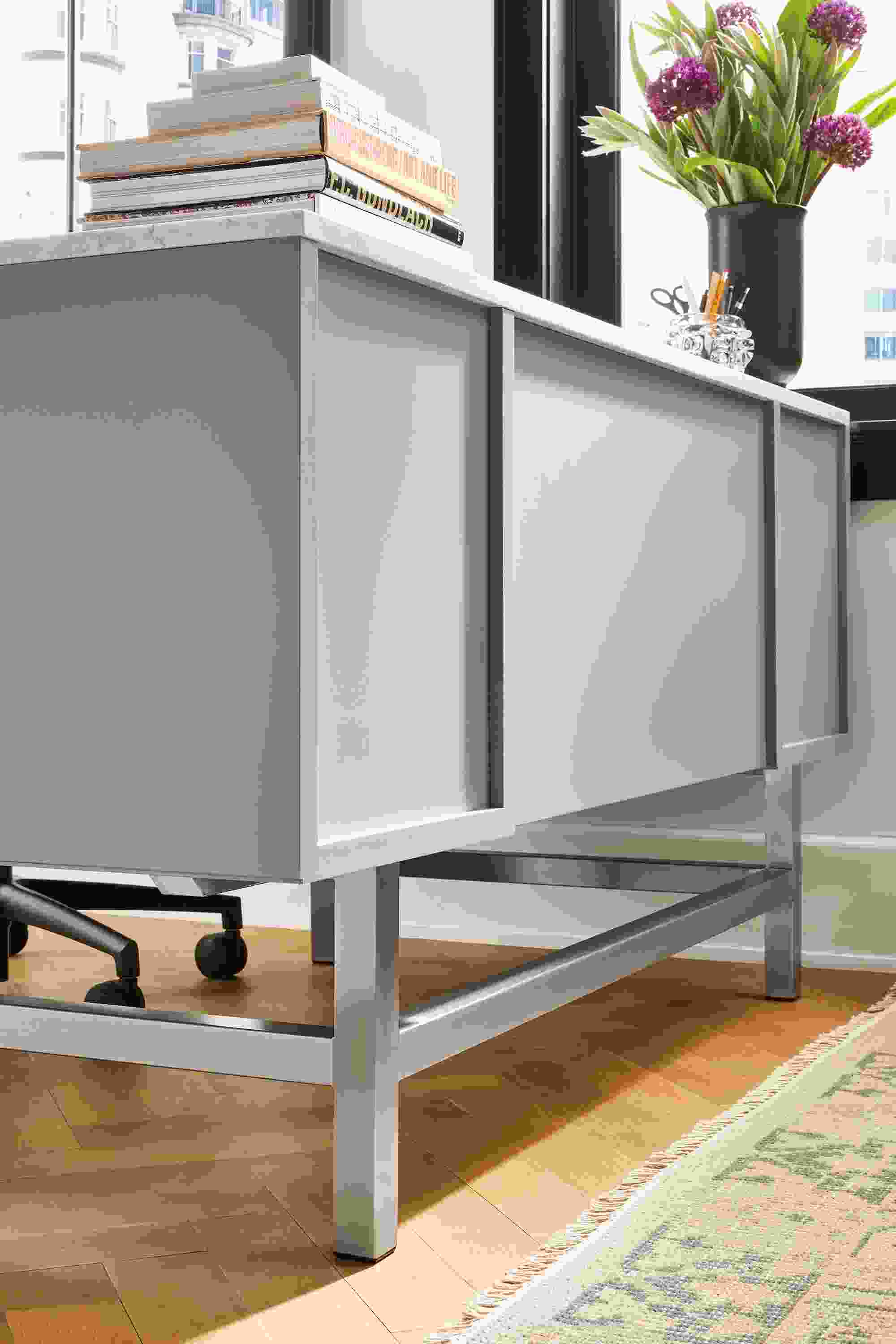 Copenhagen 60w 30d 30h Desk and Cora Office Chair in Tatum Fabric.