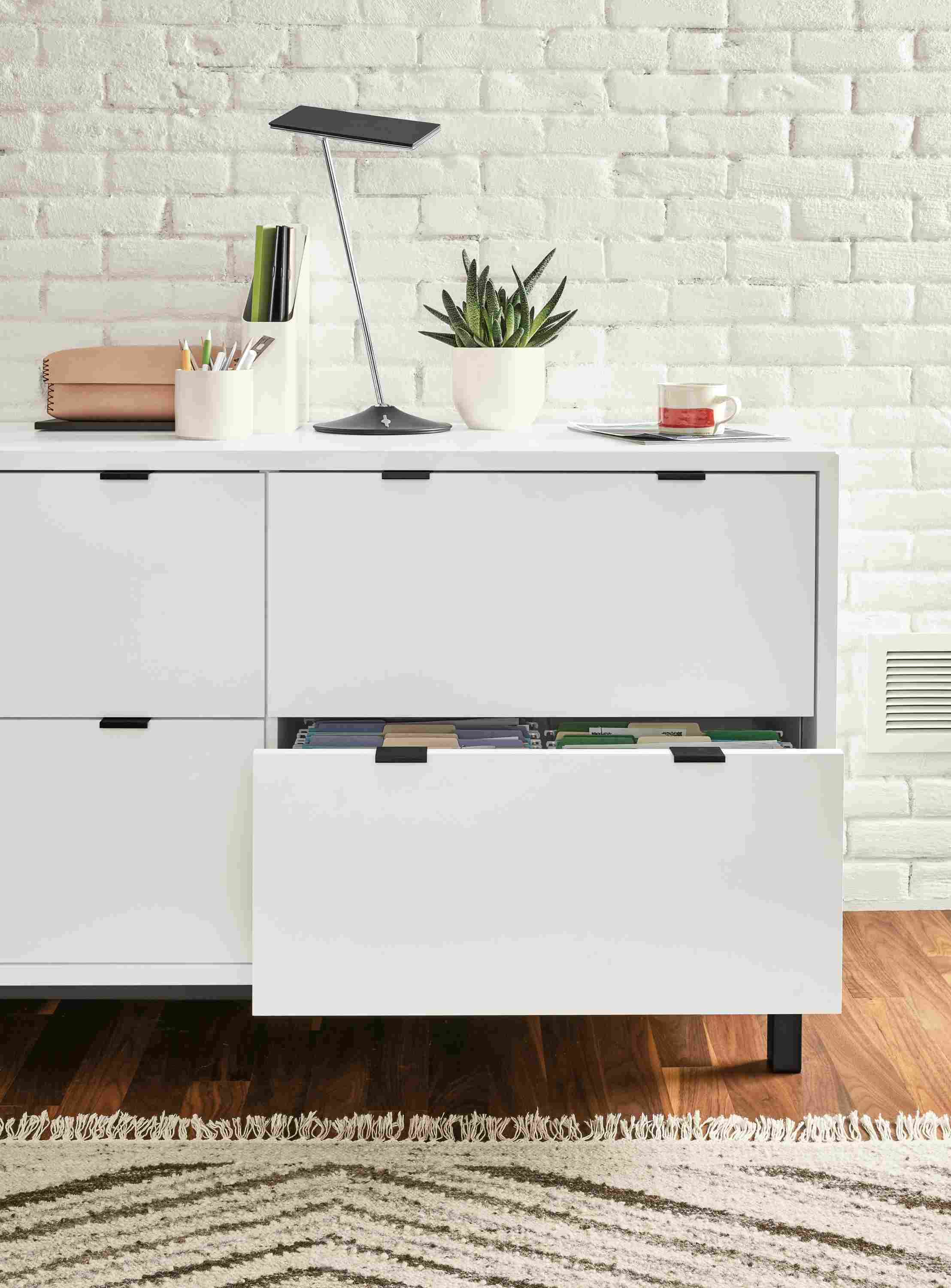 Detail of Copenhagen lateral file cabinet.