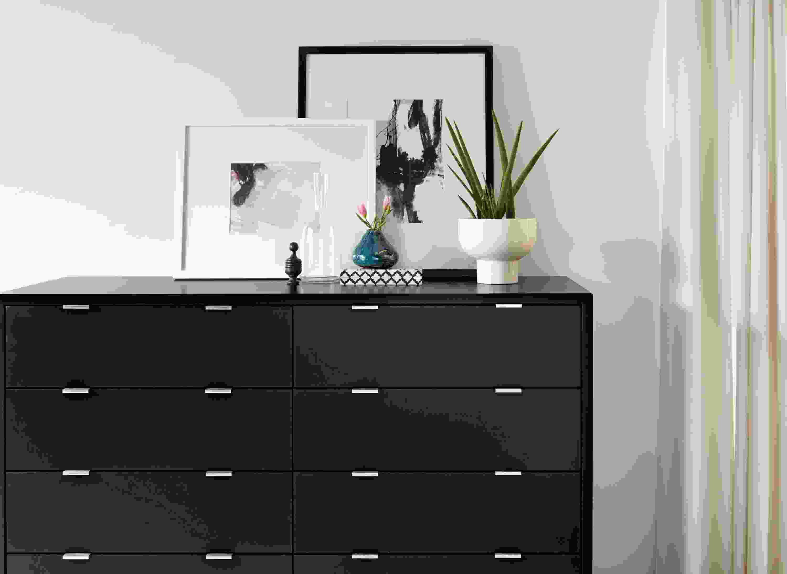 Detail of Copenhagen eight-drawer dresser.