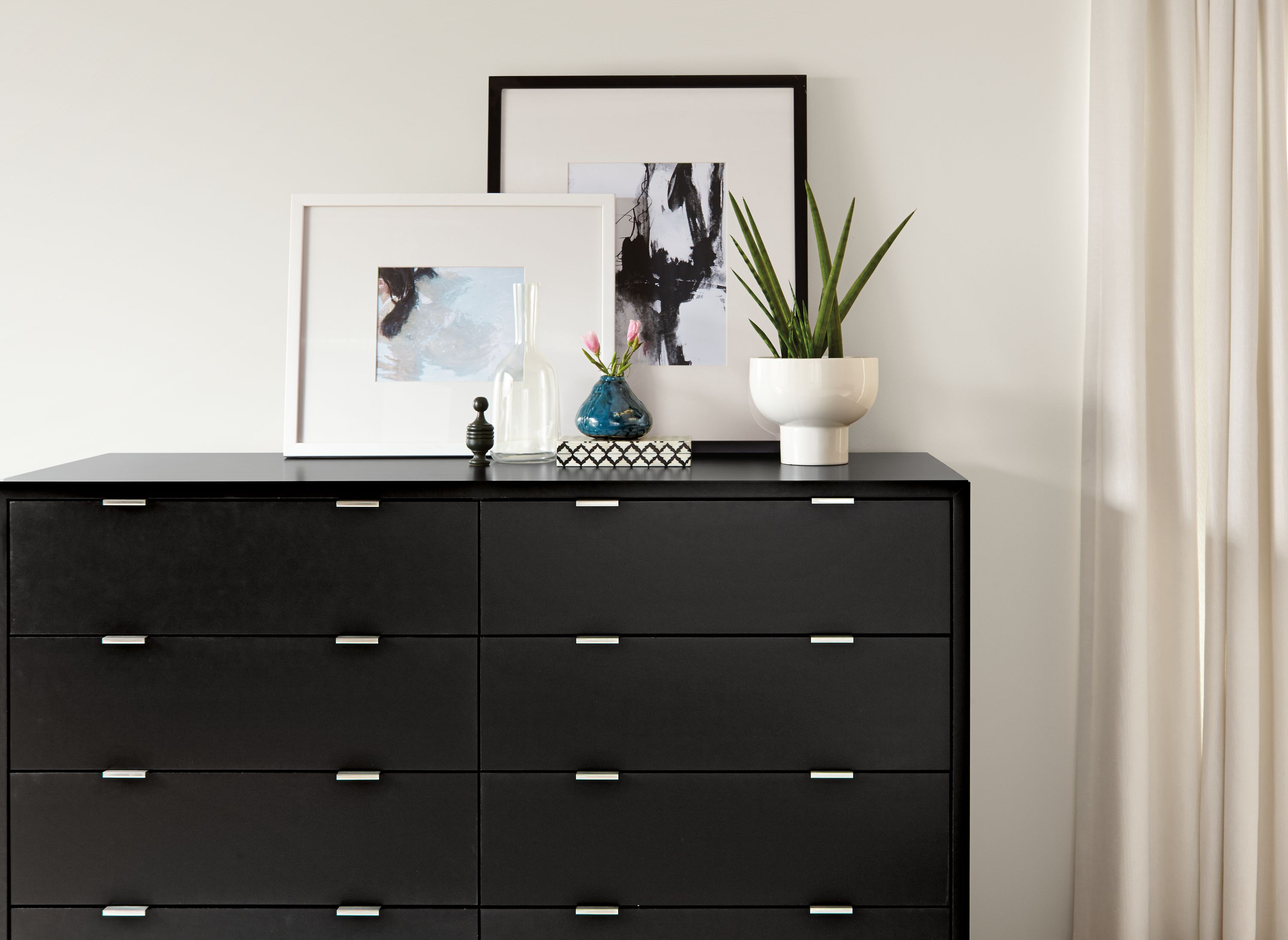 Detail of Copenhagen eight-drawer dresser.