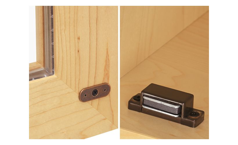 Detail of Copenhagen Custom Cabinet Door Closure.