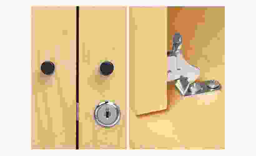 Detail of Copenhagen Custom Cabinet Door Lock.