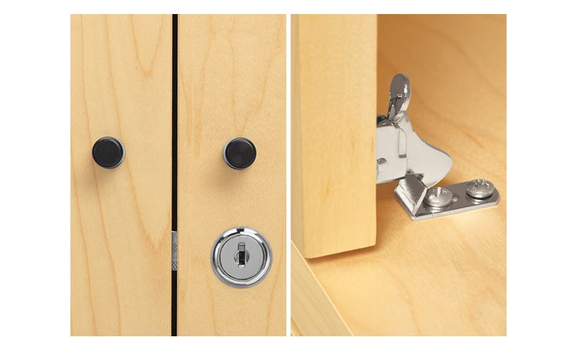 Detail of Copenhagen Custom Cabinet Door Lock.