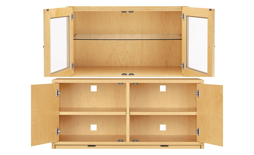 Detail of Copenhagen Custom Cabinet Door Interior Divider.