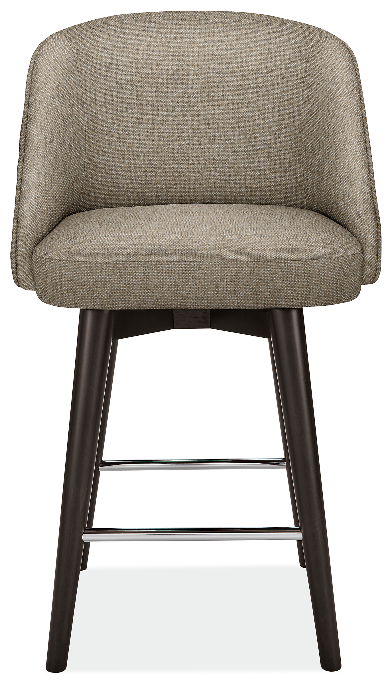 Front view of Cora Swivel Counter Stool in Tatum Grey.