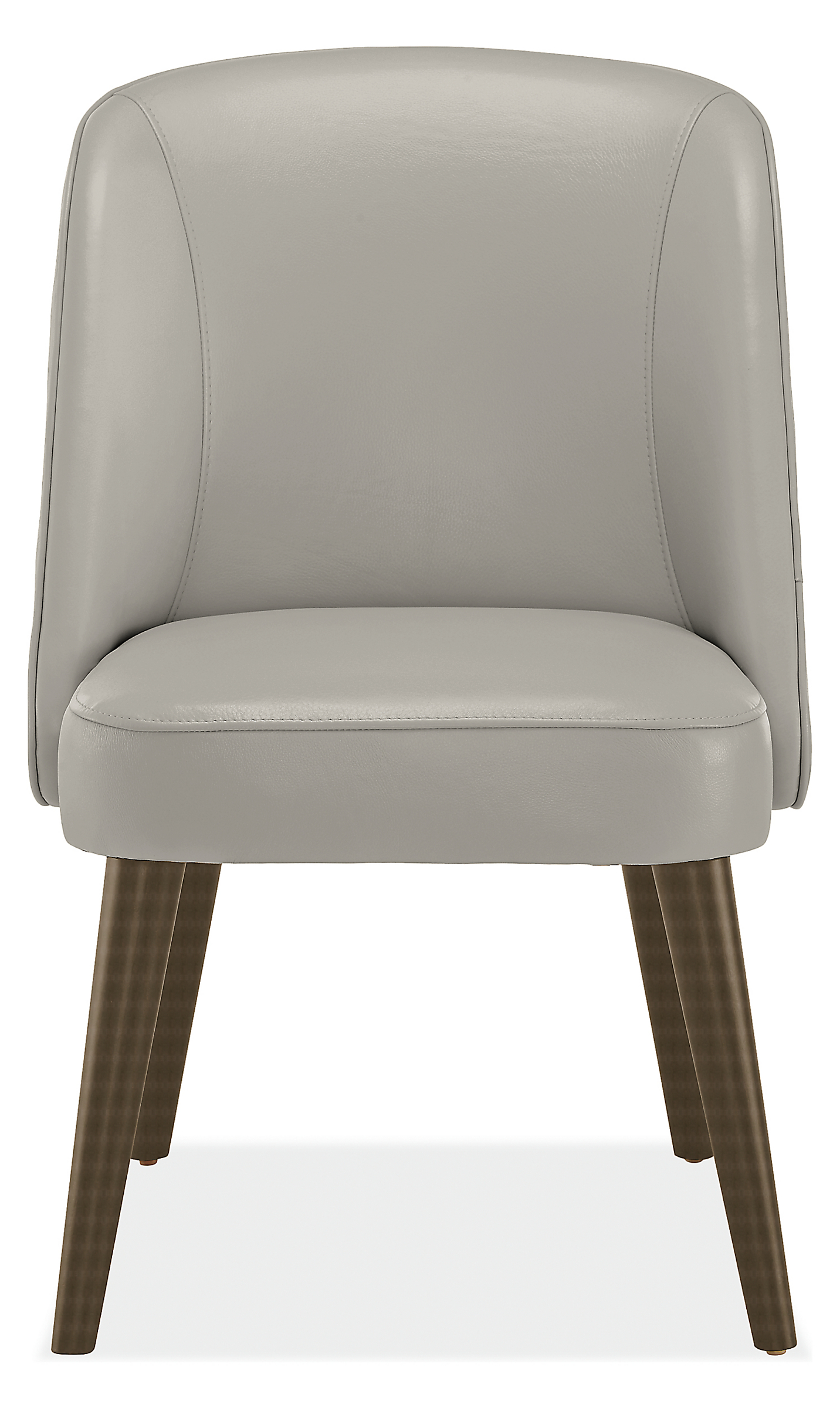 Front view of Cora Side Chair in Leather.