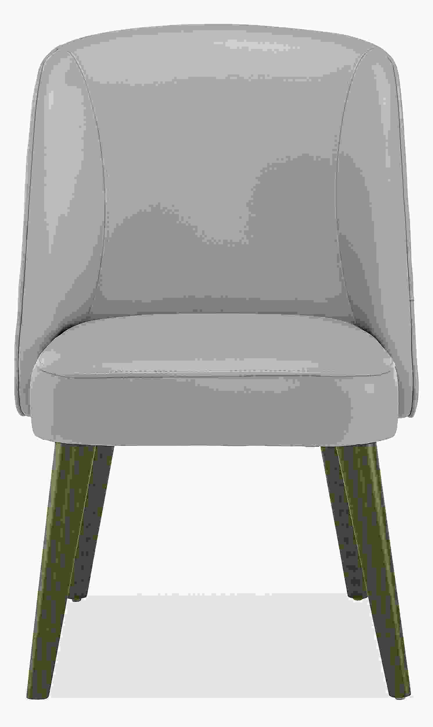 Front view of Cora Side Chair in Leather.