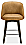 Front view of Cora Swivel Counter Stool in Leather.