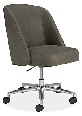 Angled view of Cora Office Chair in Annata Smoke.