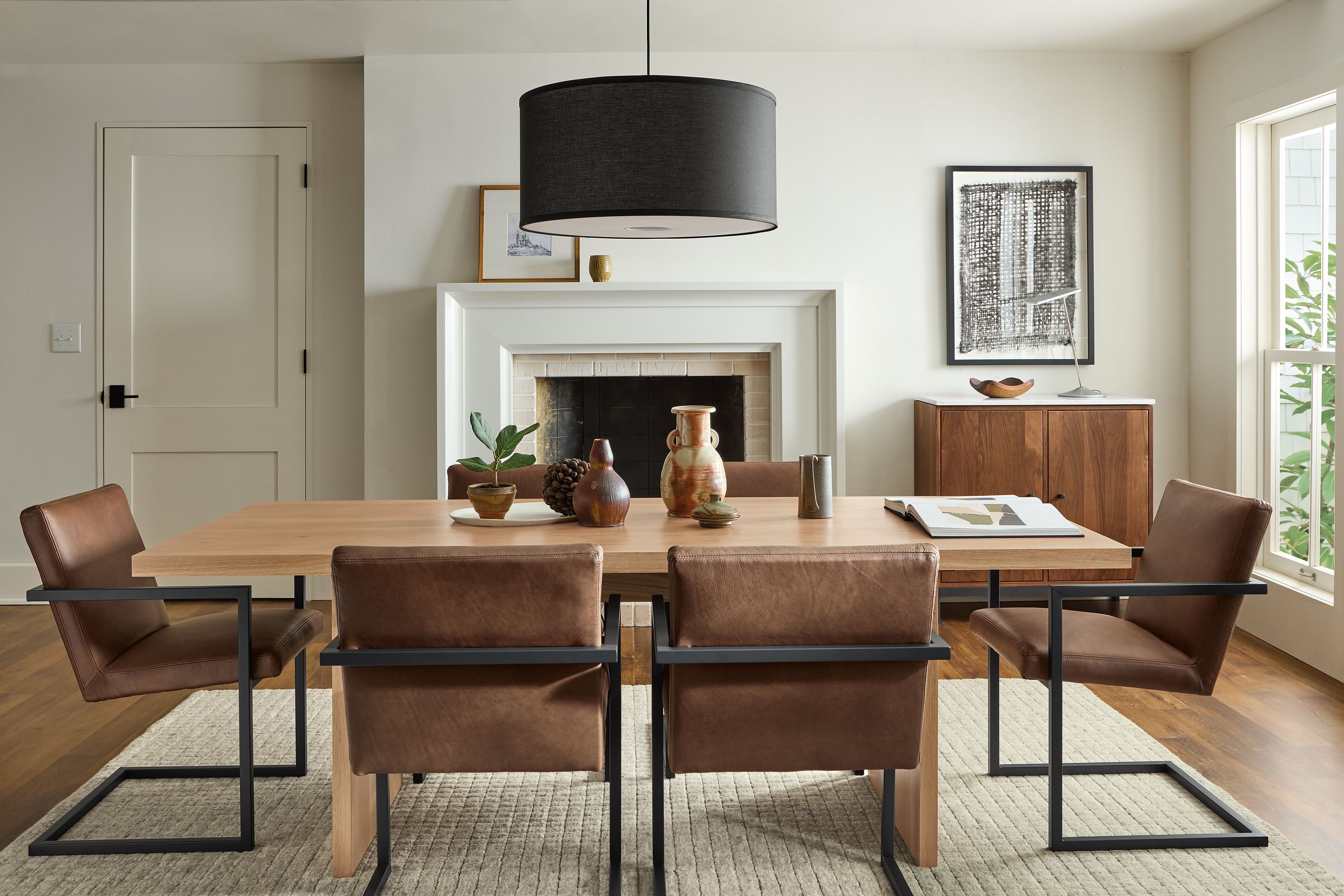 82w table in oak with rye stain