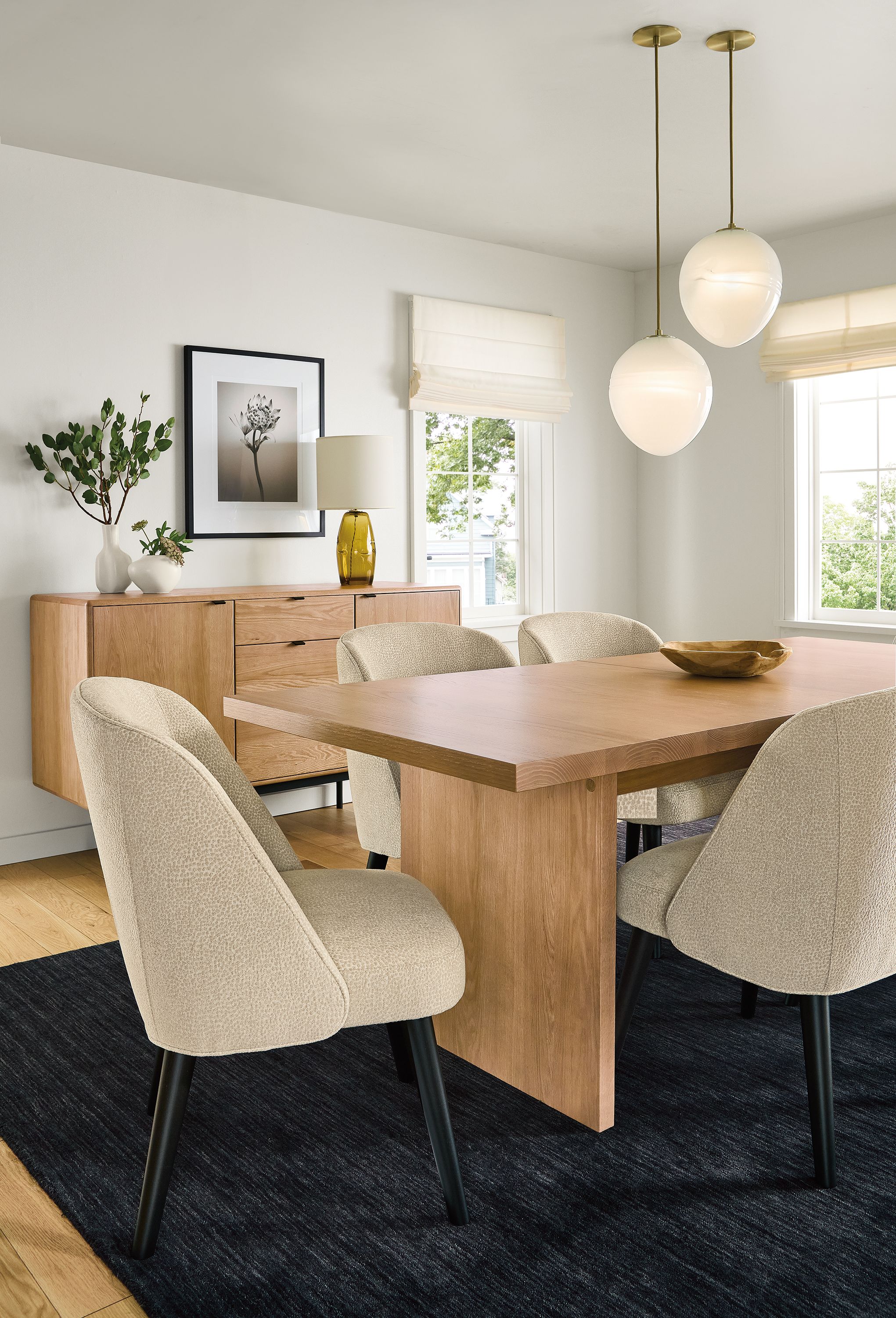 84w table in oak with rye stain