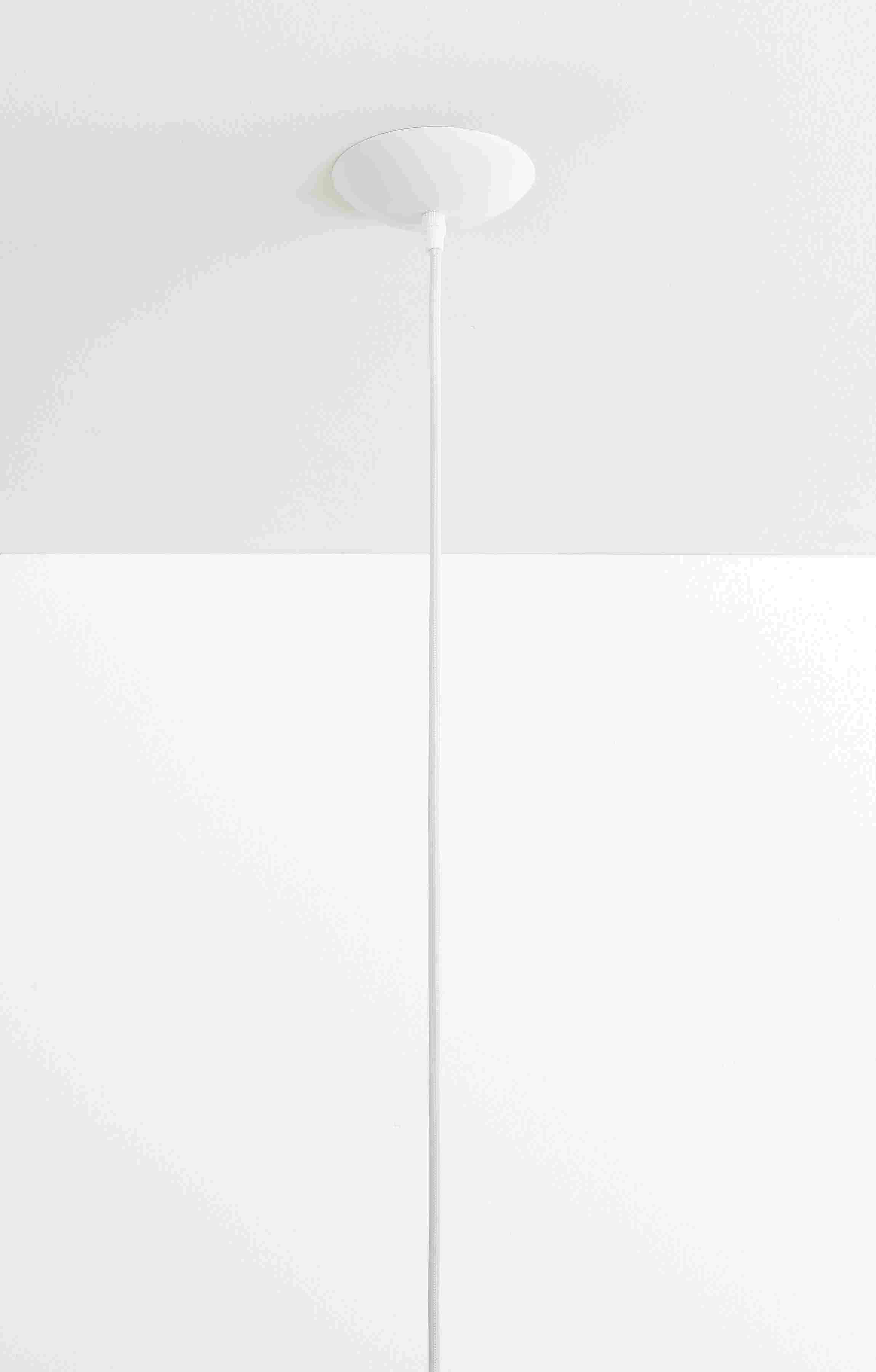Detail of Cord Kit with Ceiling Plate in White.