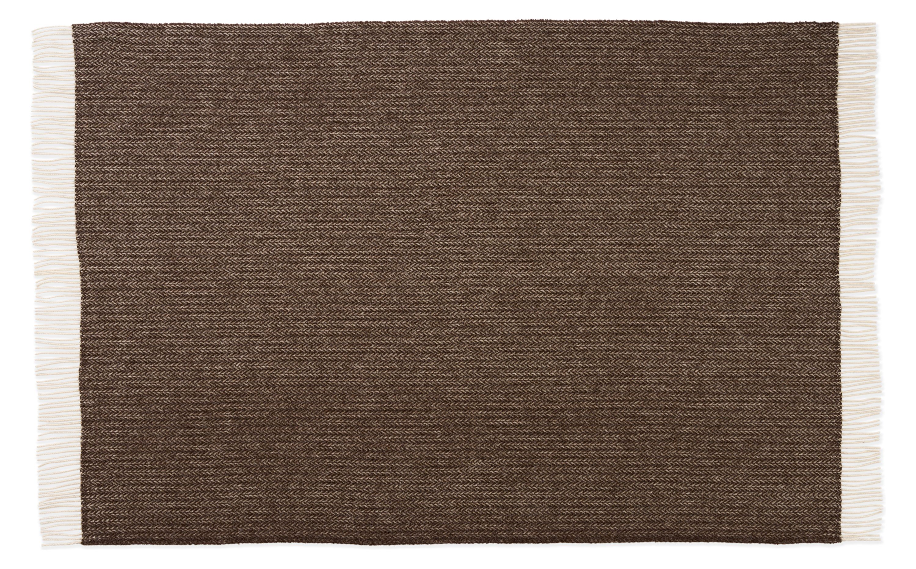 Open view of Coventry Throw Blanket in Mocha.