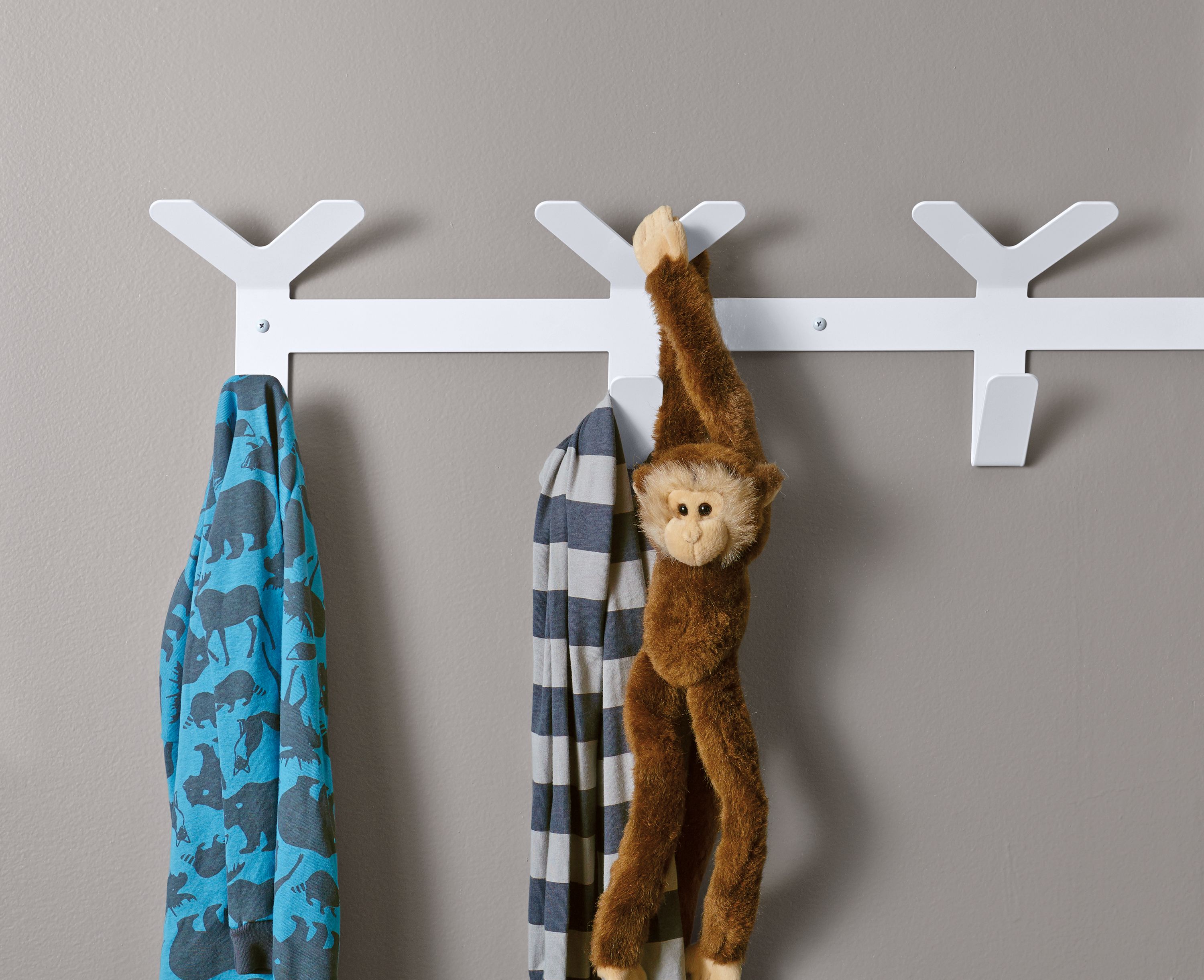 Crew multiple wall hook in white