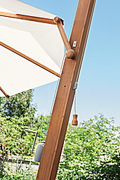 Detail of Cumulo patio umbrella arm mechanism.