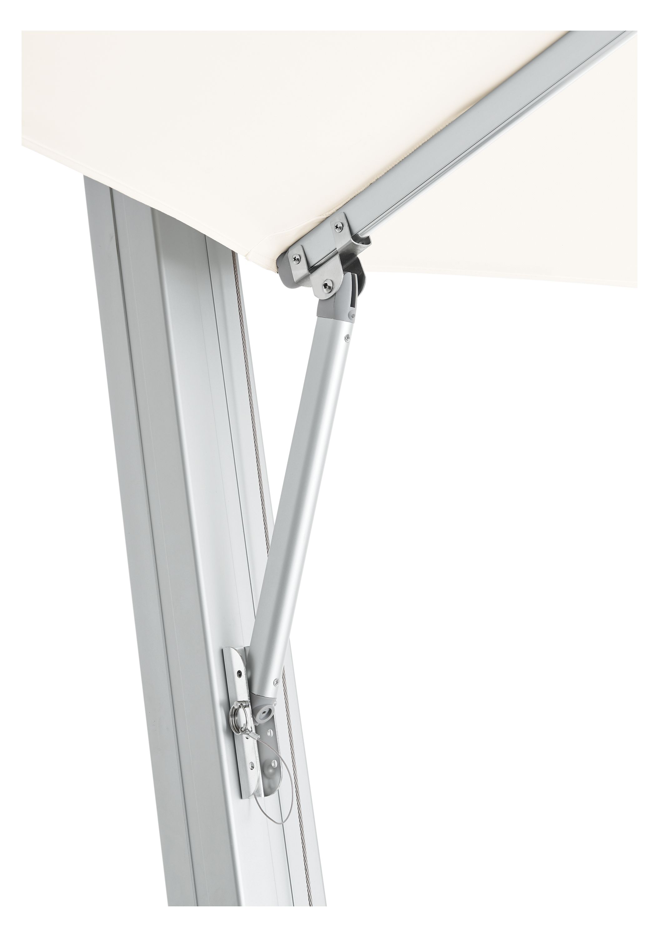 Detail of Cumulo 12' Patio Umbrella with Aluminum Pole.