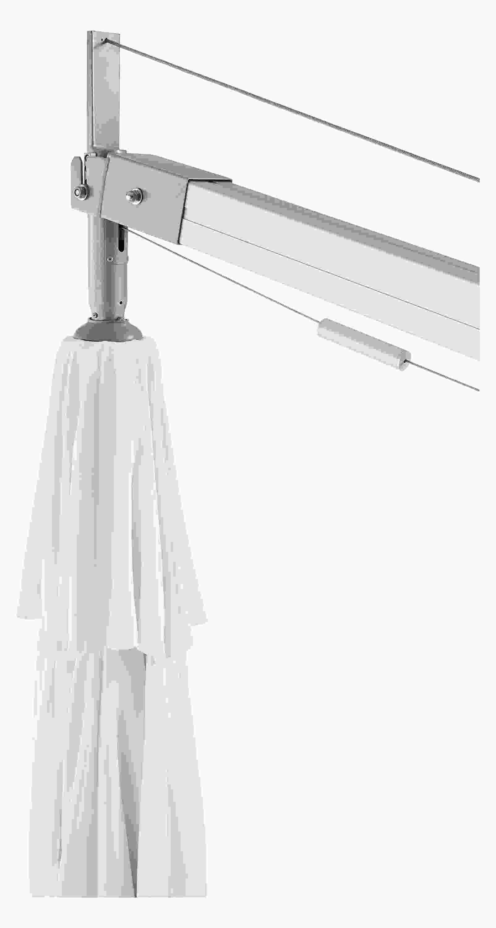 Detail of Cumulo 12' Patio Umbrella with Aluminum Pole.