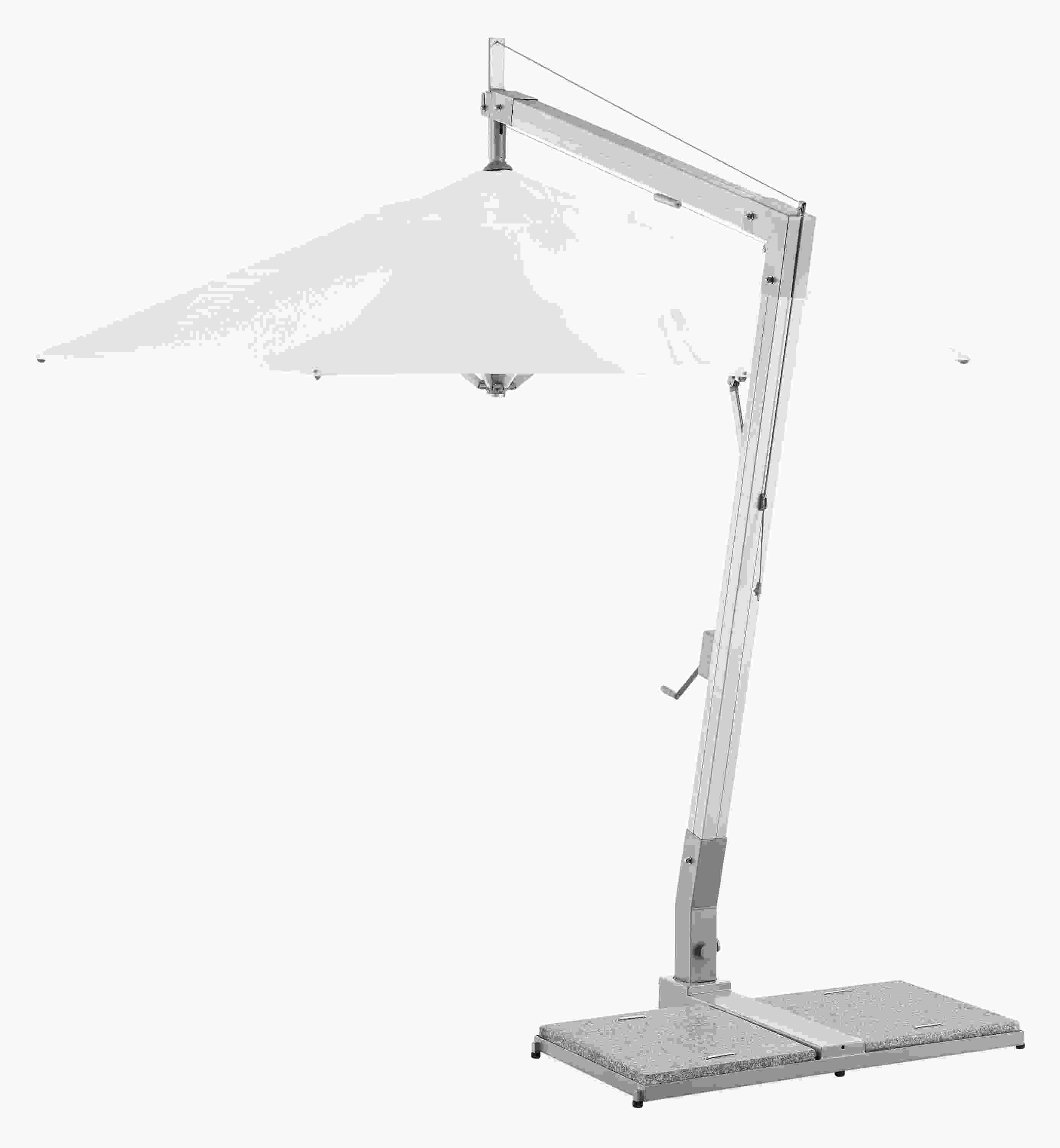 Detail of Cumulo 12' Patio Umbrella with Aluminum Pole.