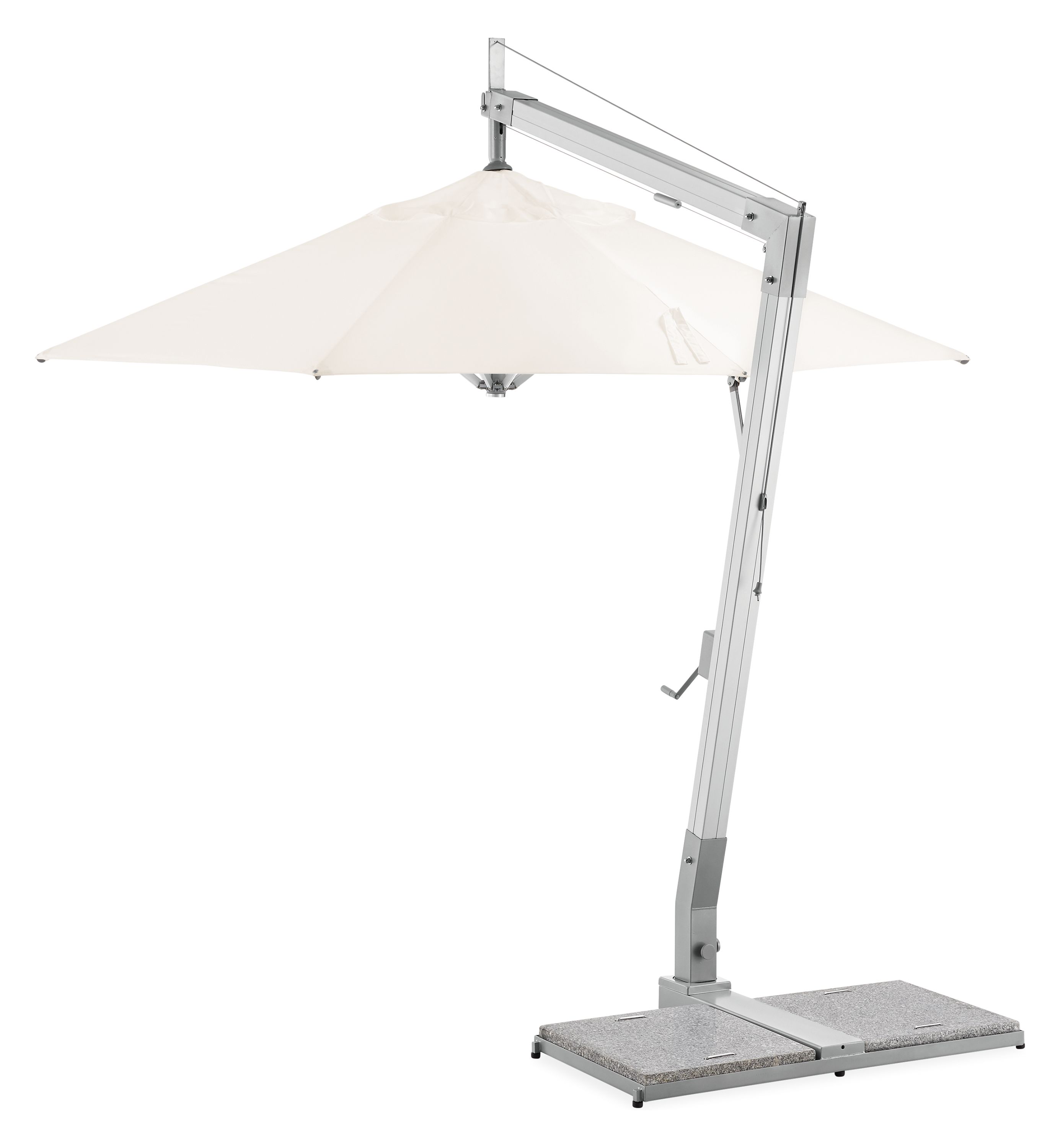 Detail of Cumulo 12' Patio Umbrella with Aluminum Pole.