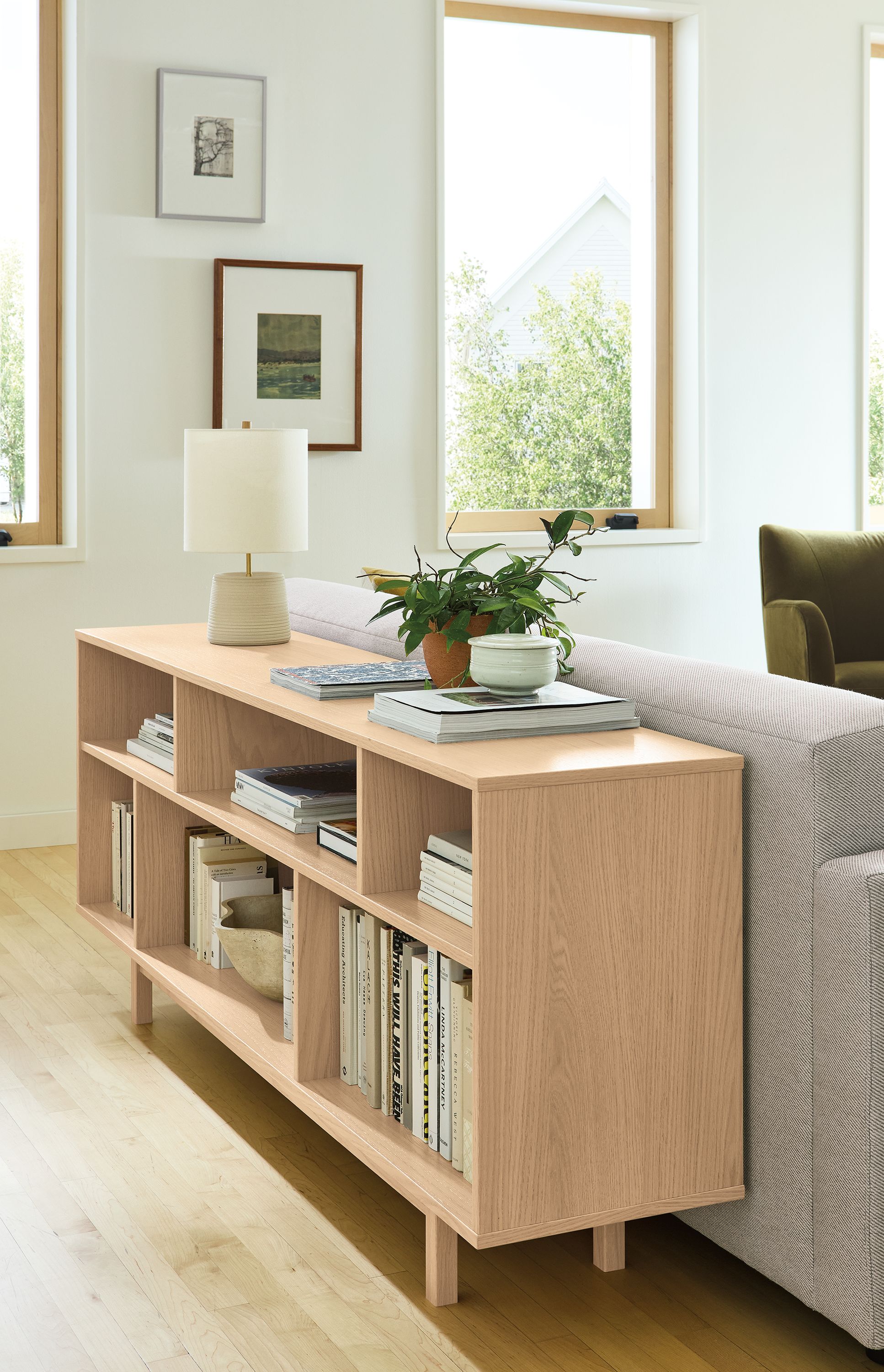 72w bookcase in salt stain