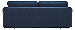 Back view of Deco 79-wide Convertible Sleeper Sofa in Ula Ink.